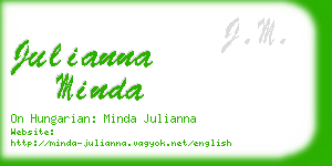 julianna minda business card